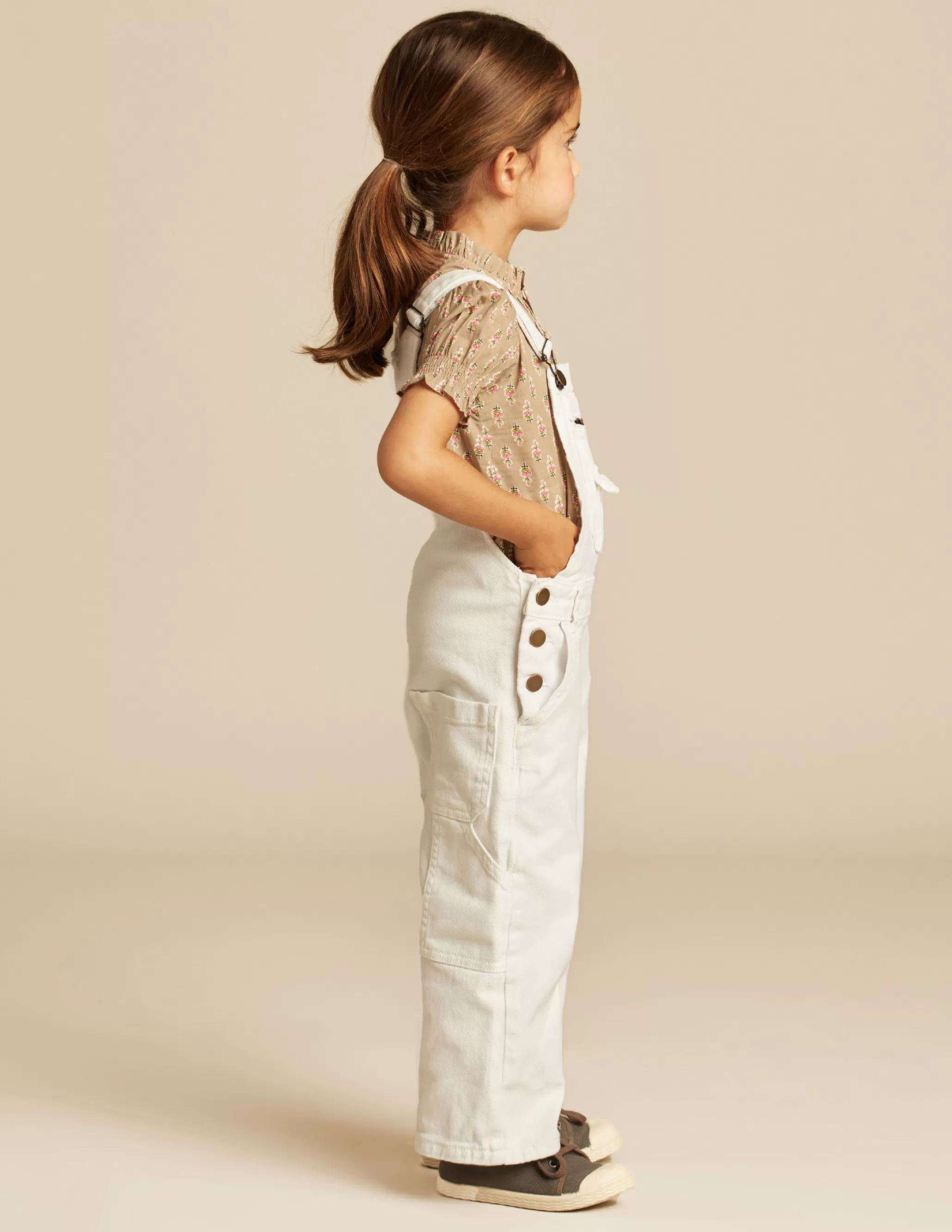 Nicoli White Denim Dungarees< Playsuits & Dungarees | Denim