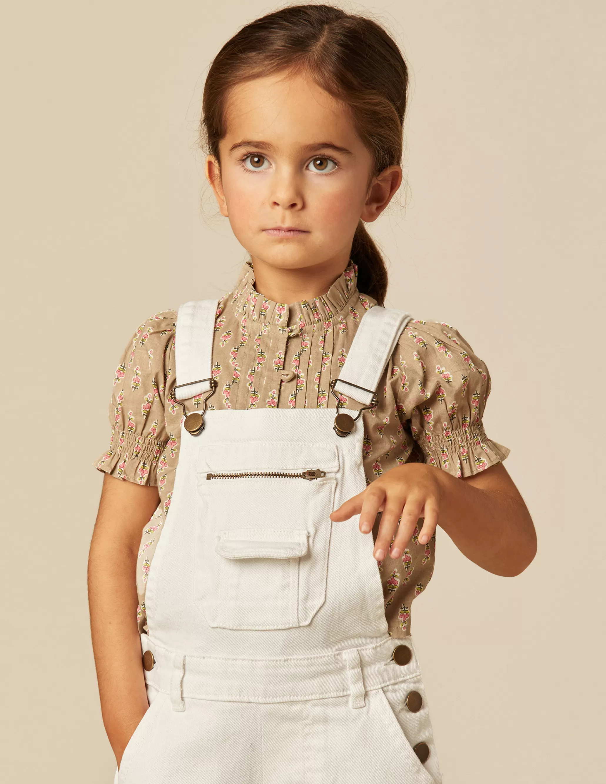 Nicoli White Denim Dungarees< Playsuits & Dungarees | Denim