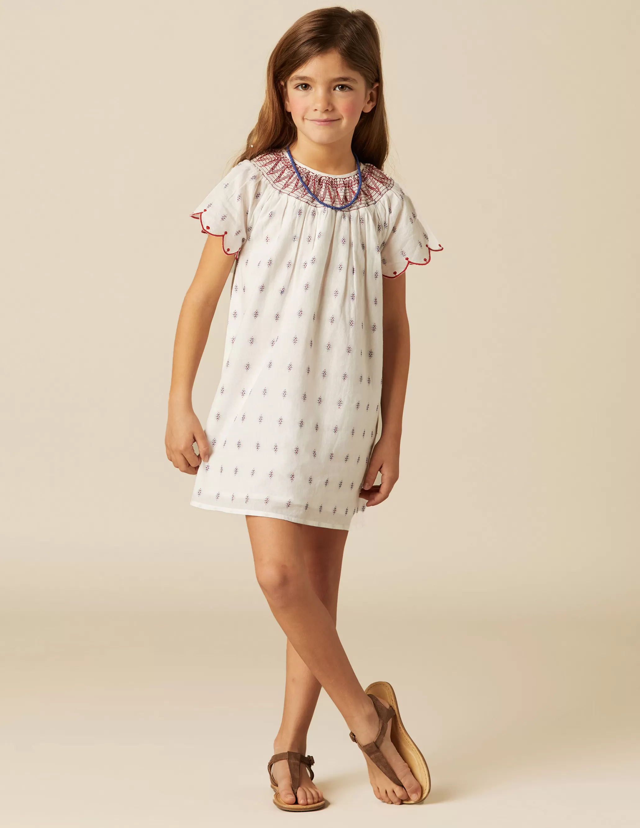 Nicoli WHITE EMBROIDERY DRESS< Dresses