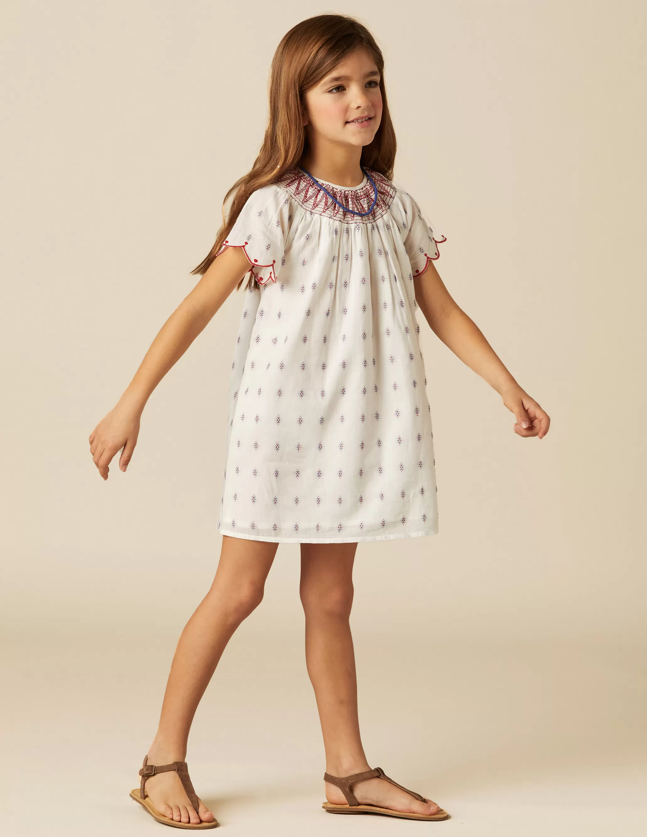 Nicoli WHITE EMBROIDERY DRESS< Dresses