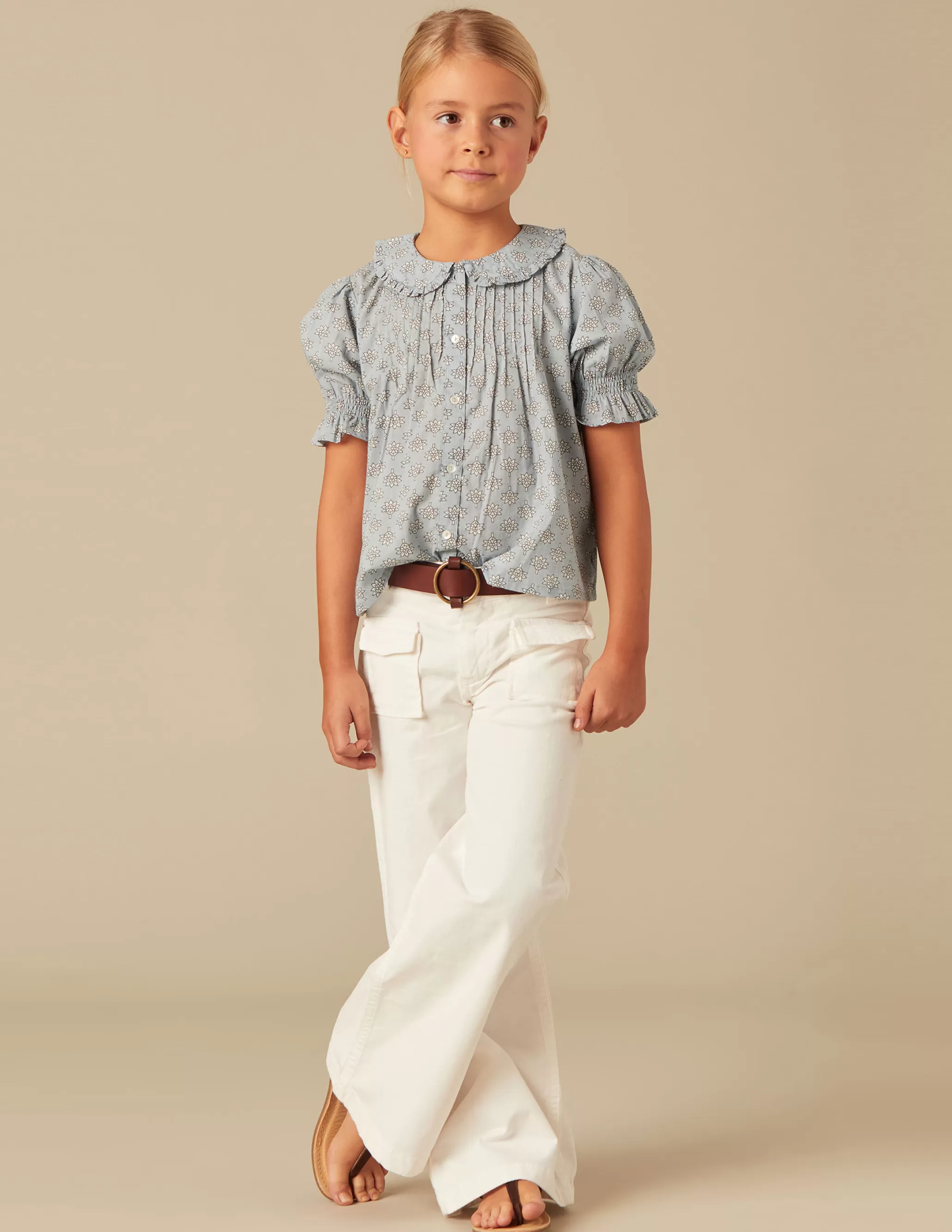 Nicoli WHITE FLAP POCKET JEANS< Trousers | Denim