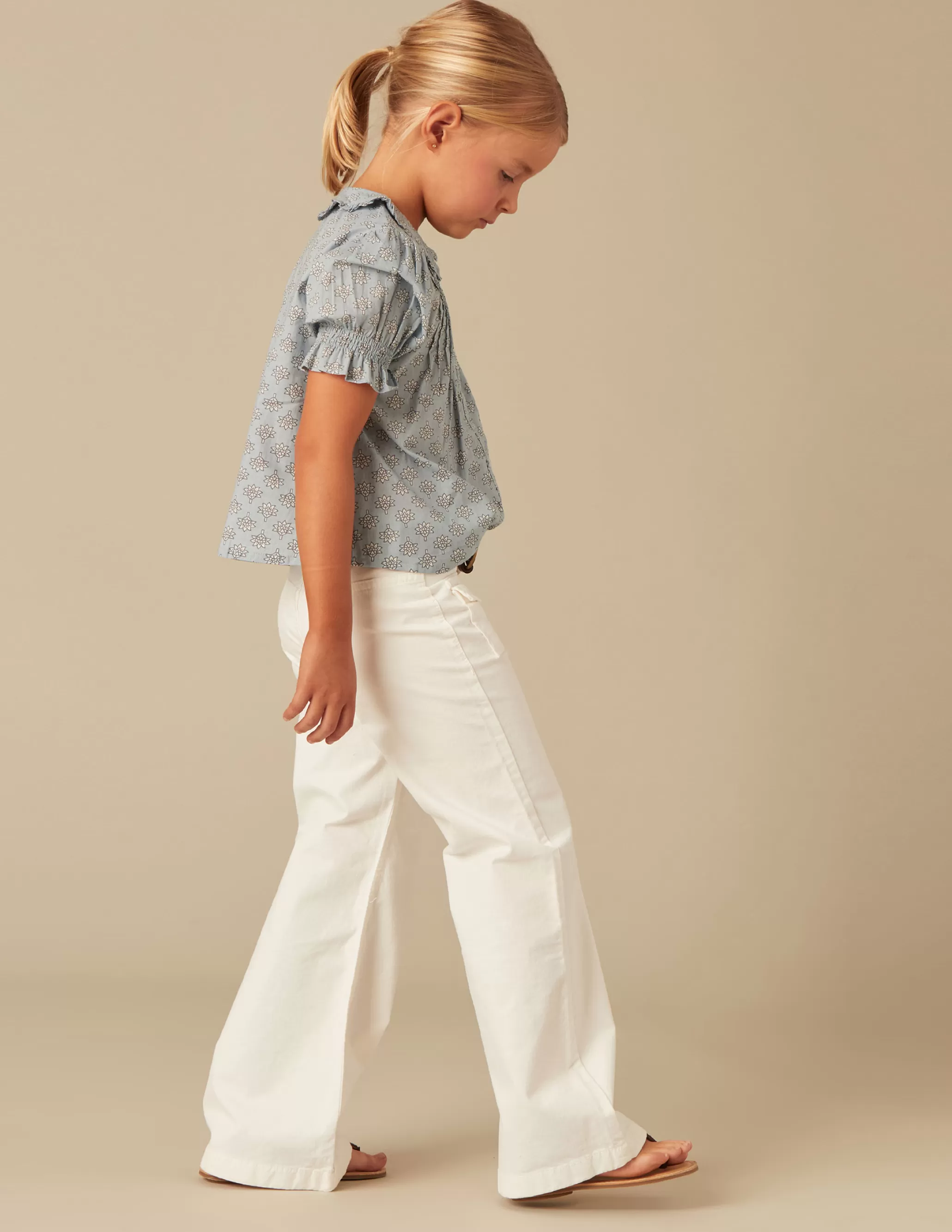 Nicoli WHITE FLAP POCKET JEANS< Trousers | Denim