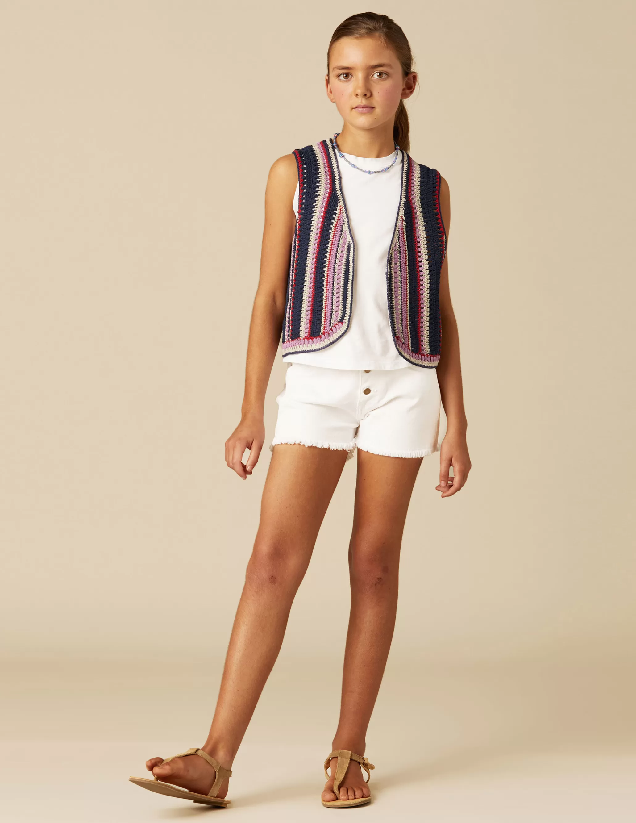 Nicoli White Heart Pocket Shorts< Denim | Shorts