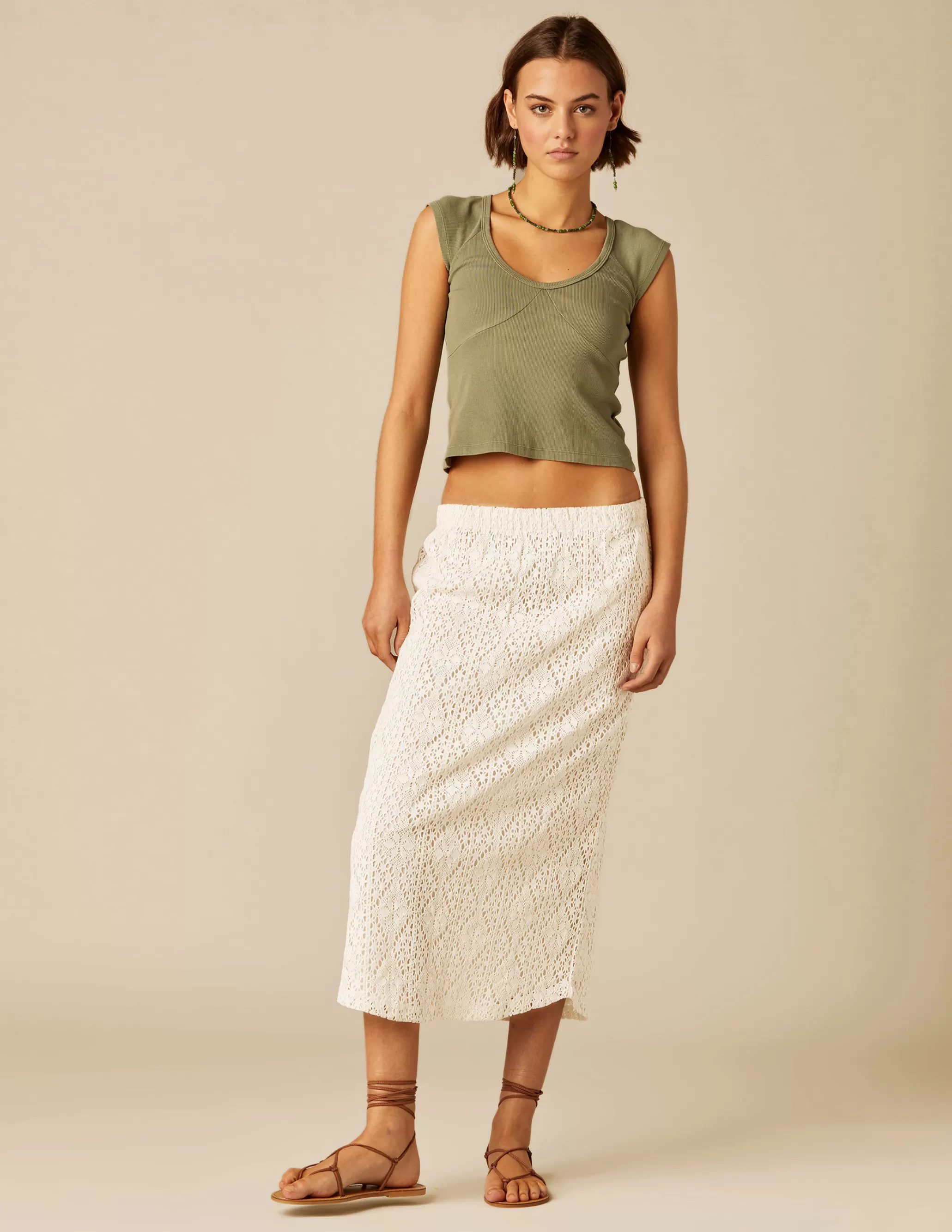 Nicoli WHITE LACE SKIRT< Skirts