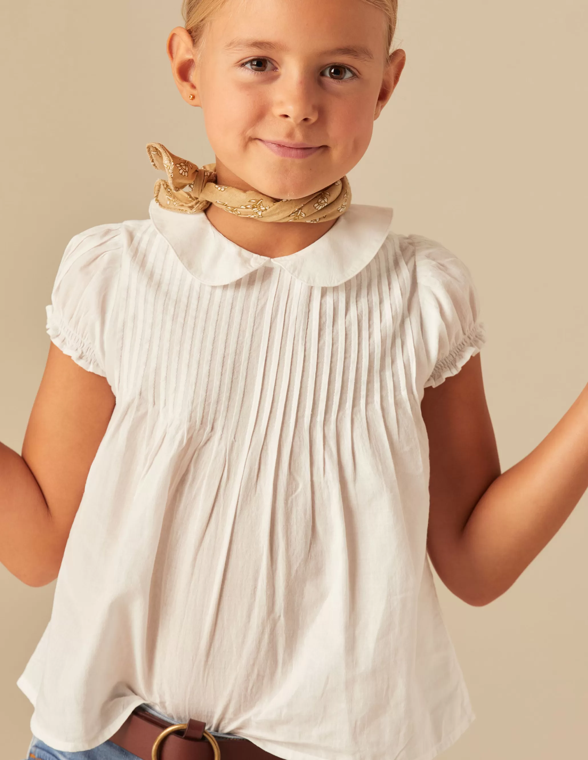 Nicoli WHITE PETER PAN COLLAR SHIRT< Shirts