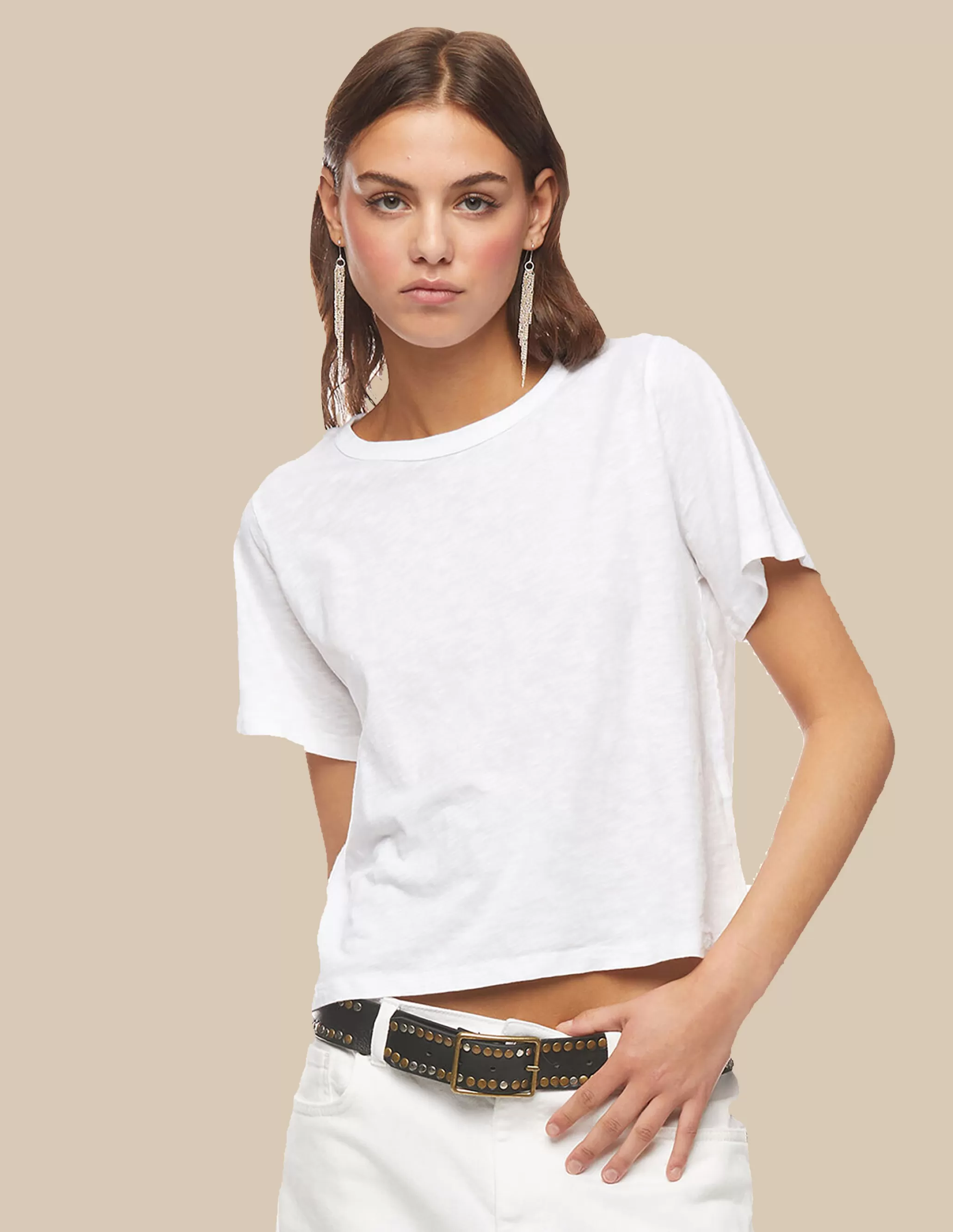 Nicoli White Short Sleeve T-shirt< T-shirts