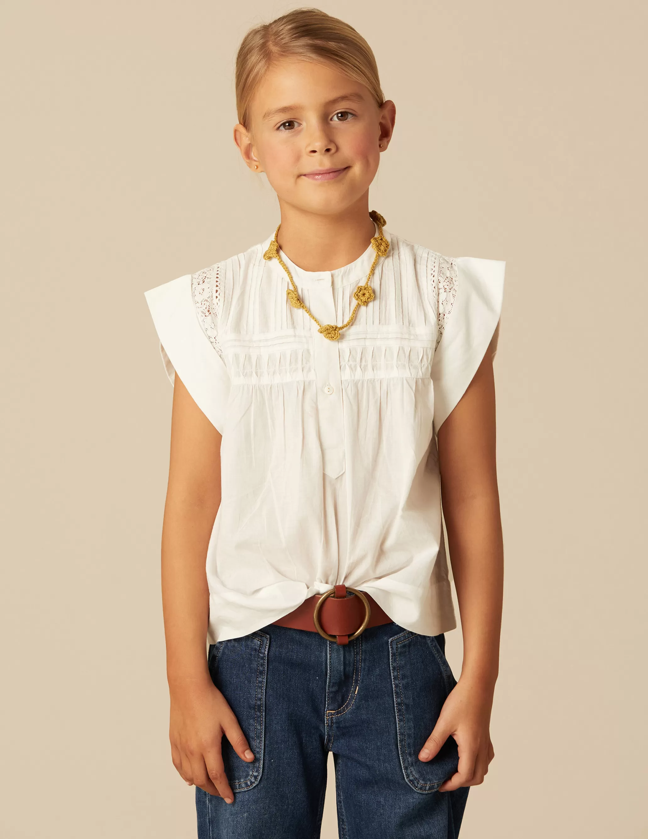 Nicoli WHITE SLEEVELESS SHIRT< Shirts