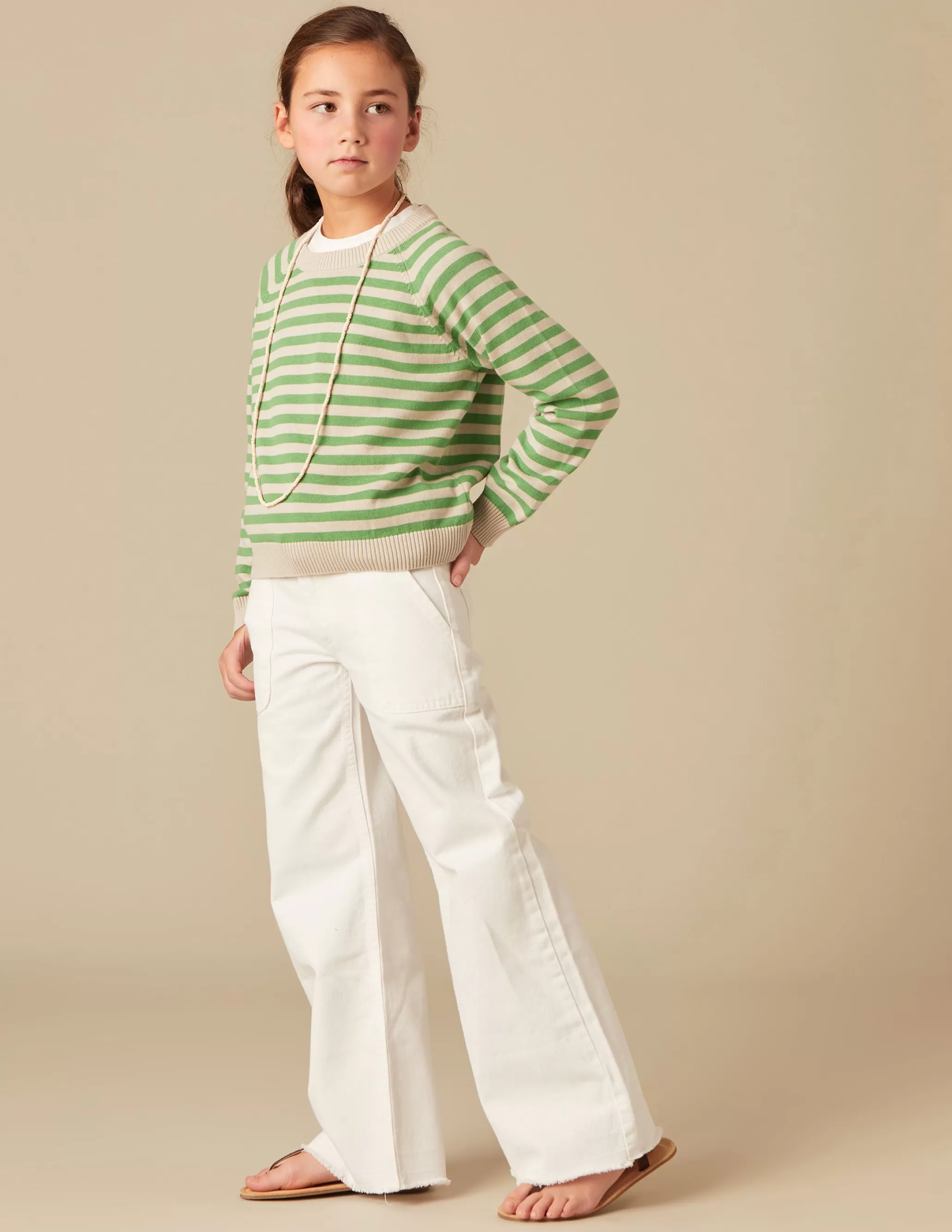 Nicoli White Wide Leg Jeans< Trousers | Denim