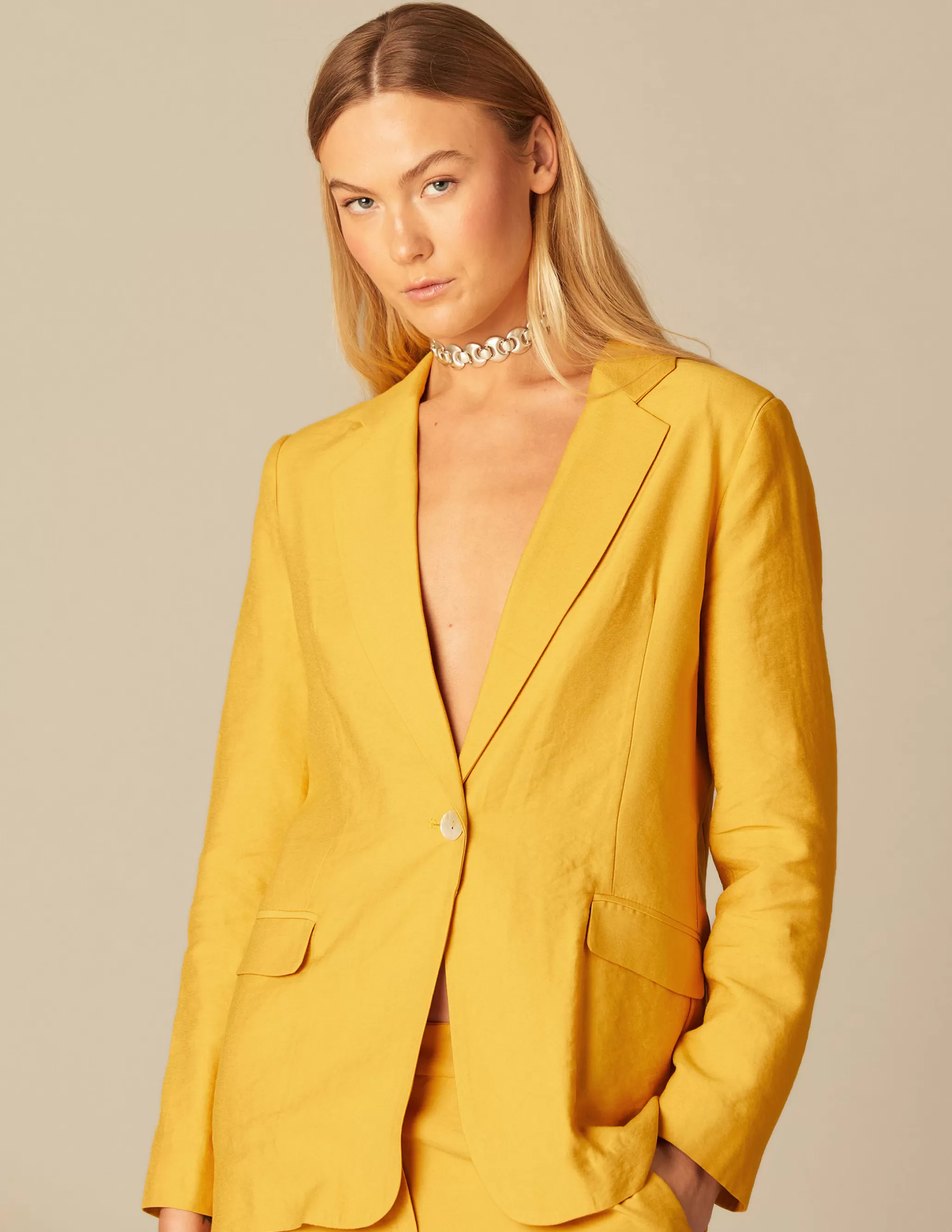 Nicoli YELLOW BLAZER< Blazers